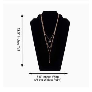 6 JEWELRY NECKLACE DISPLAY ORGANIZER BLACK VELVET DISPLAY